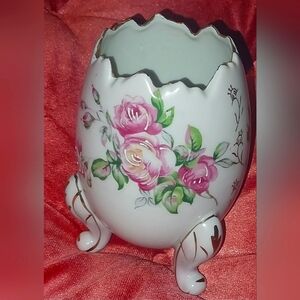 Incaro Floral Porcelain Egg Vase
